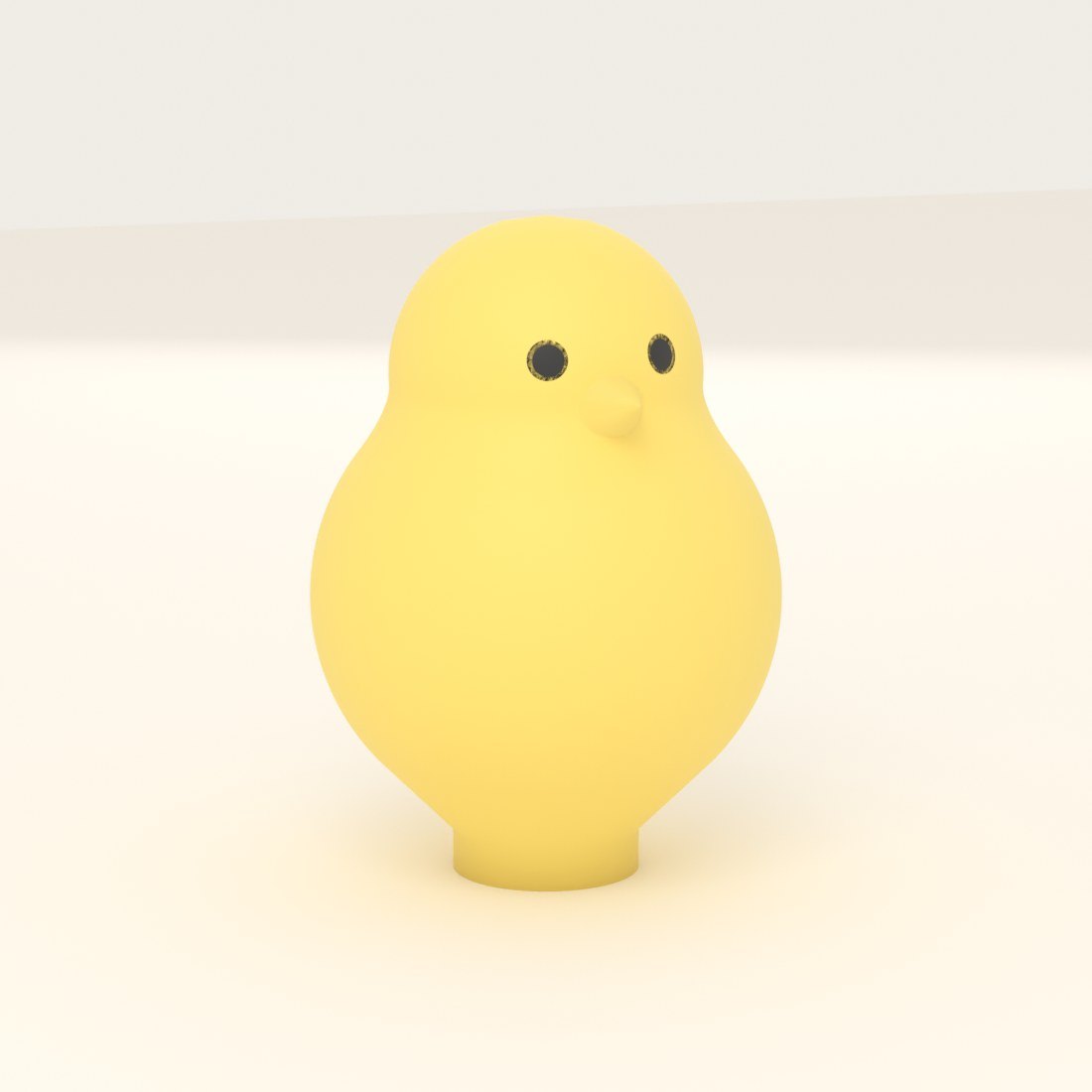 しずく形のひよこ(3Dモデル)